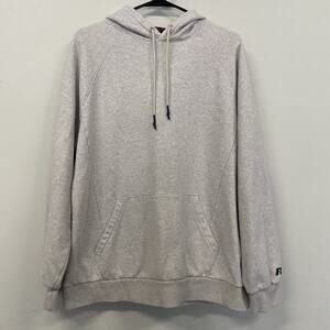 Russell Premium Fleece Hooded Sweatshirt Men's Size Large Oat Heather Pullover